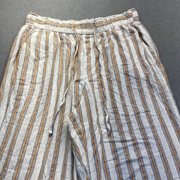 Ava & VIV Linen Blend Striped Pull On Pants Womens Size 1X Wide Leg,Pockets - Picture 10 of 11